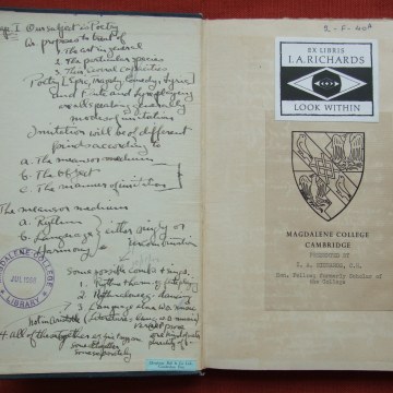 2.F.40A, The Poetics of Aristotle, edited with critical notes and a translation by S. H. Butcher (1920)