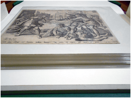 The conserved prints are now sleeved in Secol enclosures, which protects them and allows them to be handled. 