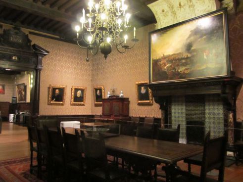 The living quarters.  Above the large painting you can just see the Golden Compasses.  Photograph by Catherine Sutherland