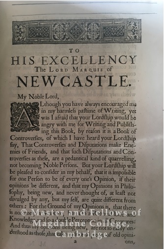 dedication of philosophical letters wm